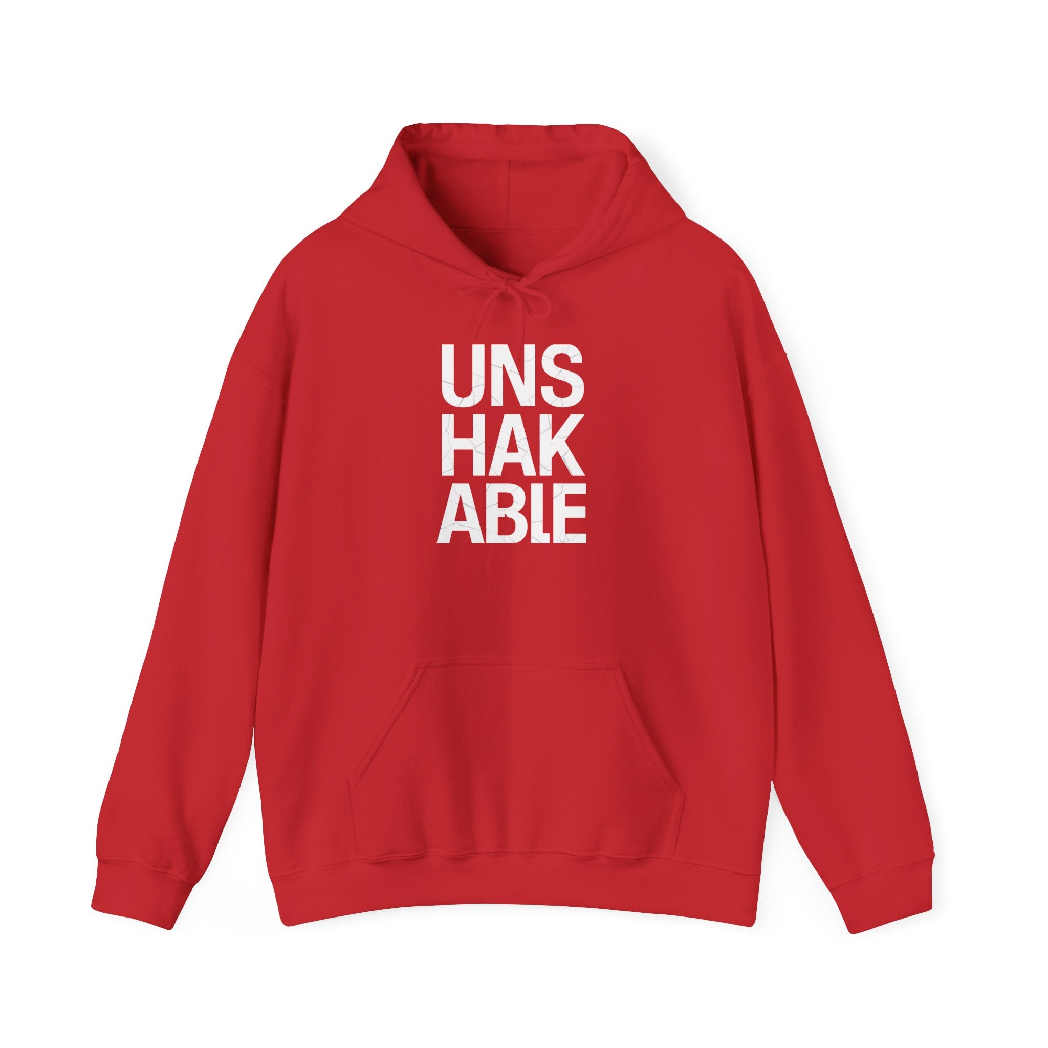 Unshakable Hoodie — Bold Block Letter Motivational Sweatshirt