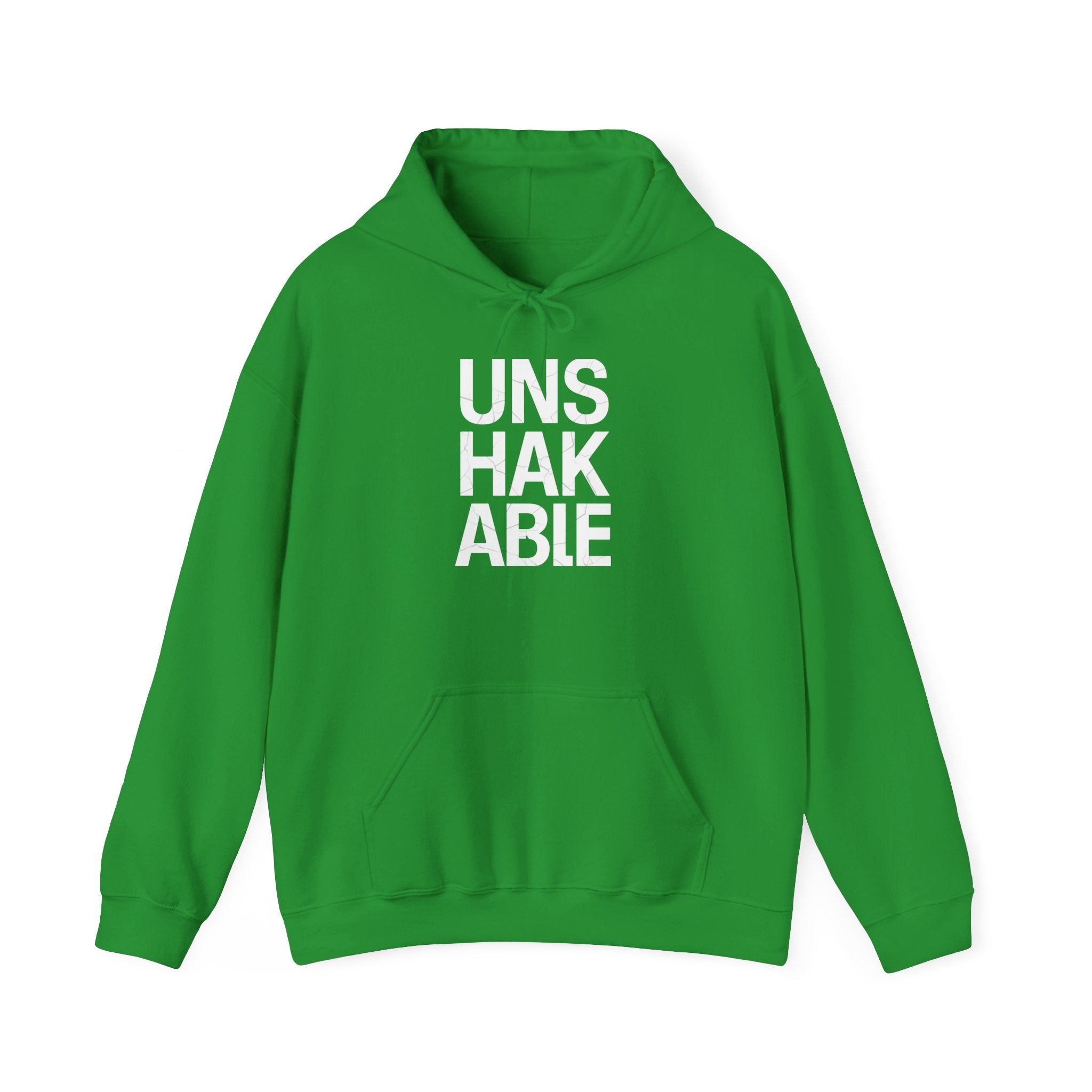 Unshakable Hoodie — Bold Block Letter Motivational Sweatshirt