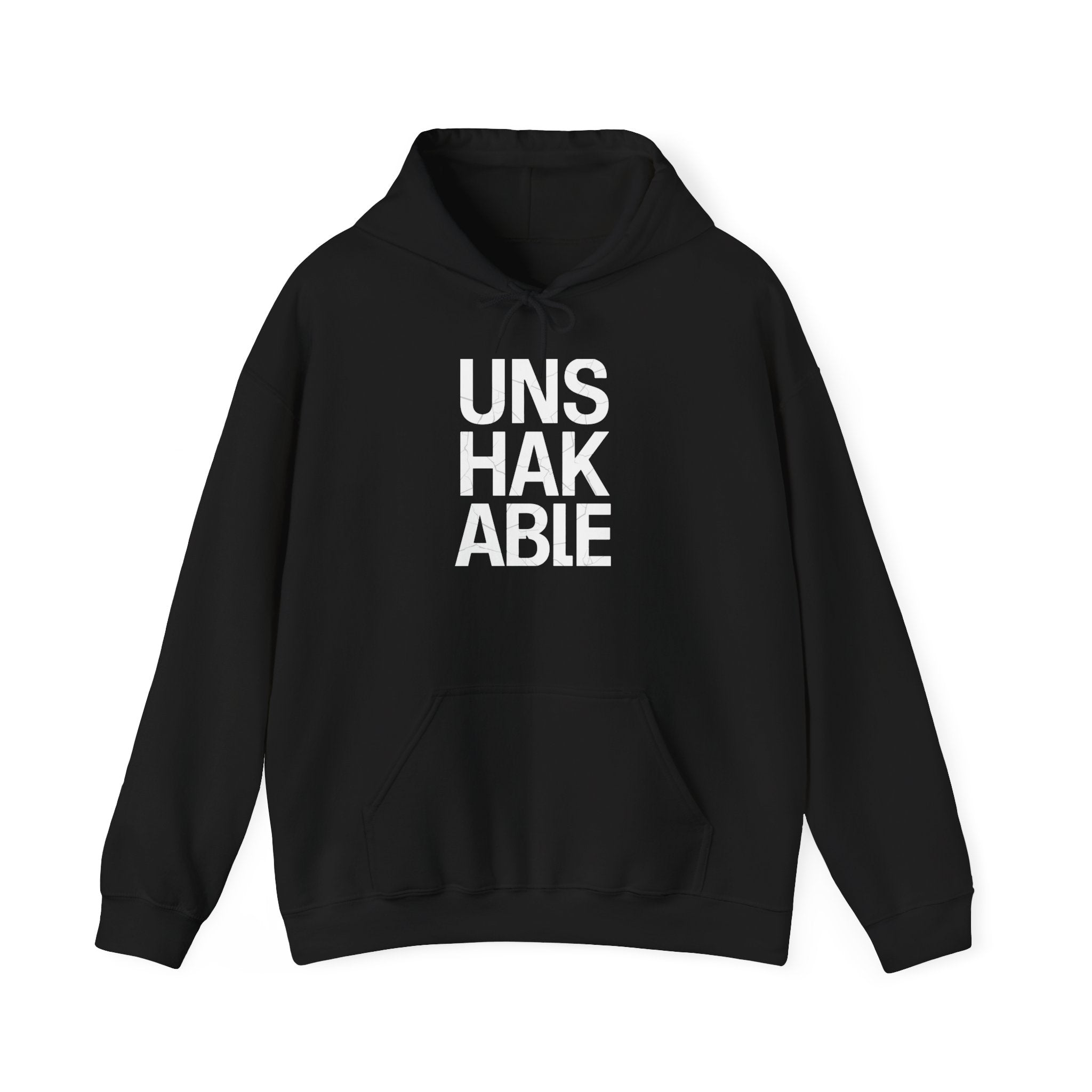 Unshakable Hoodie — Bold Block Letter Motivational Sweatshirt