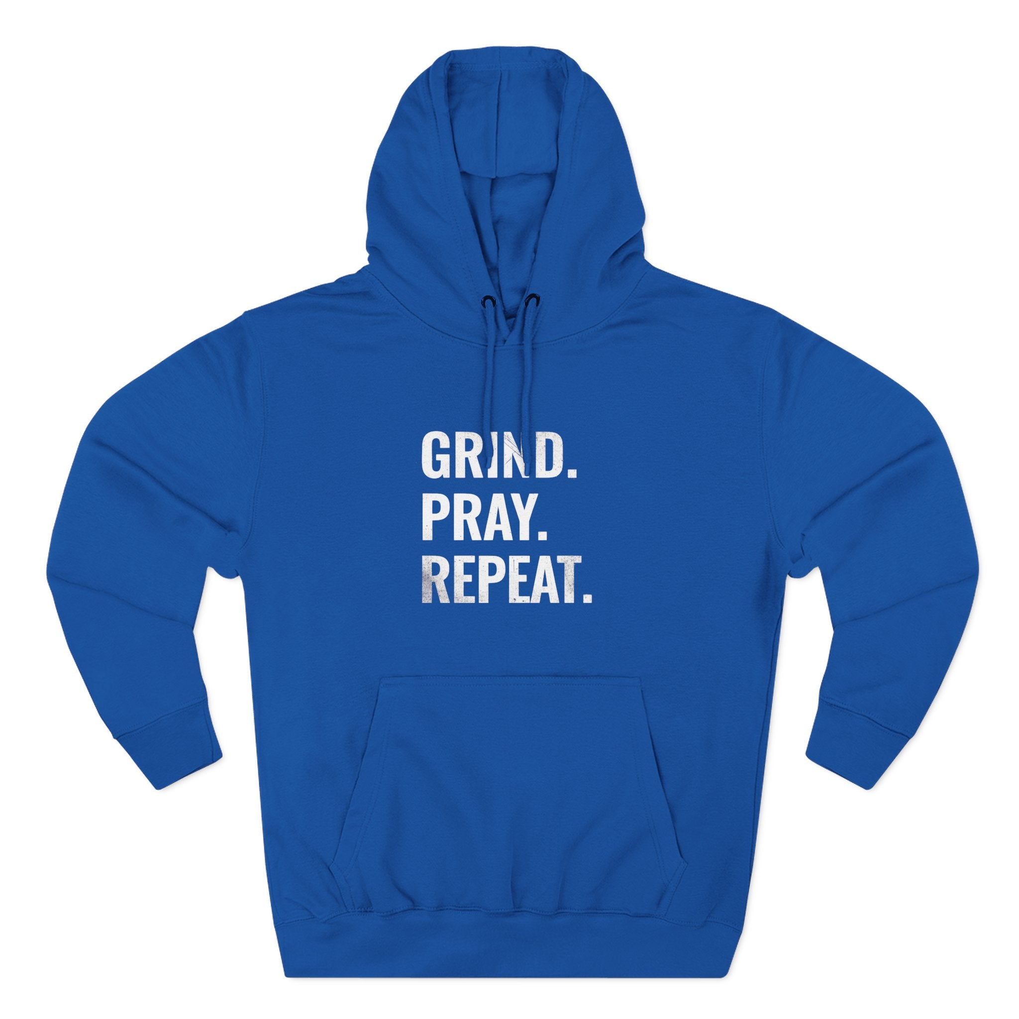 Grind. Pray. Repeat. Hoodie — Motivational Christian Fleece Pullover